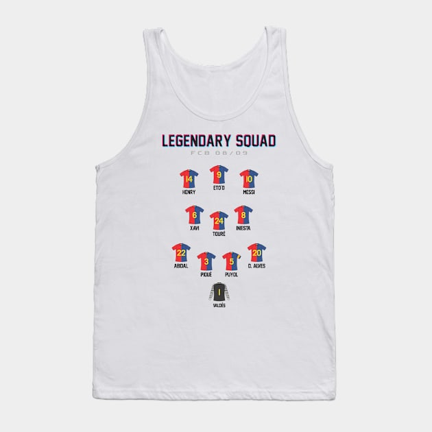 FC Barcelona Legendary 08/09 Line up Tank Top by dhaniboi